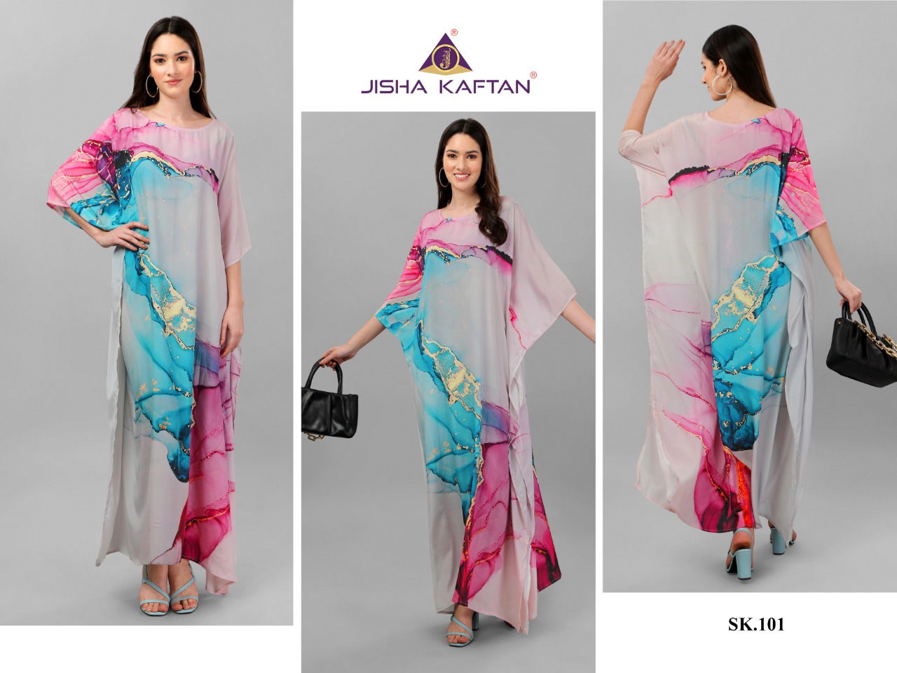 Jelite Silk Digital Printed Casual Wear Wholesale Kaftan Catalog
